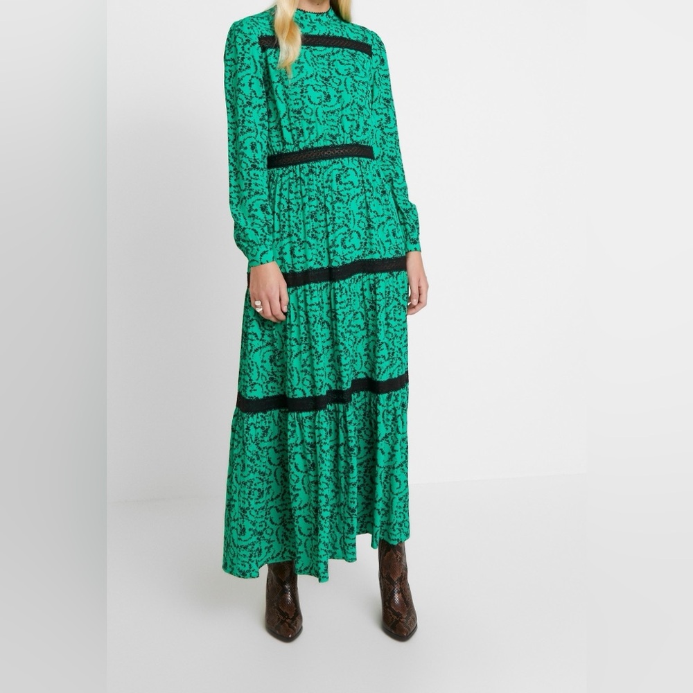 Knot &Tale dress‎ XL Green black cottage core boho modest dark romance grunge